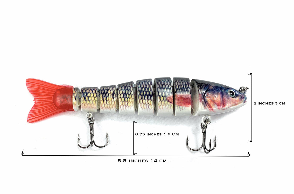 5.5 Multi Jointed Fishing Lure Bait Crank Swimbait Musky Bass