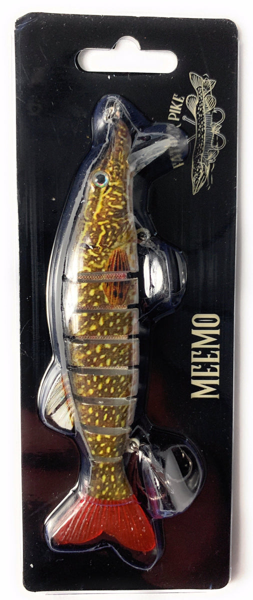 fish lure romper mud pie Swim Bait 4.75" Pike 8 Segments Authentic MEEMO crank bait, fishing lure, tough tackle, father pike, pike fishing – Father Pike