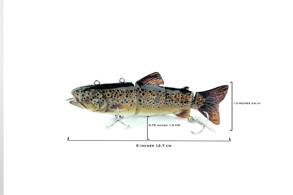 Father Pike 5 inch SPOTTED BROWN ELECTROUT