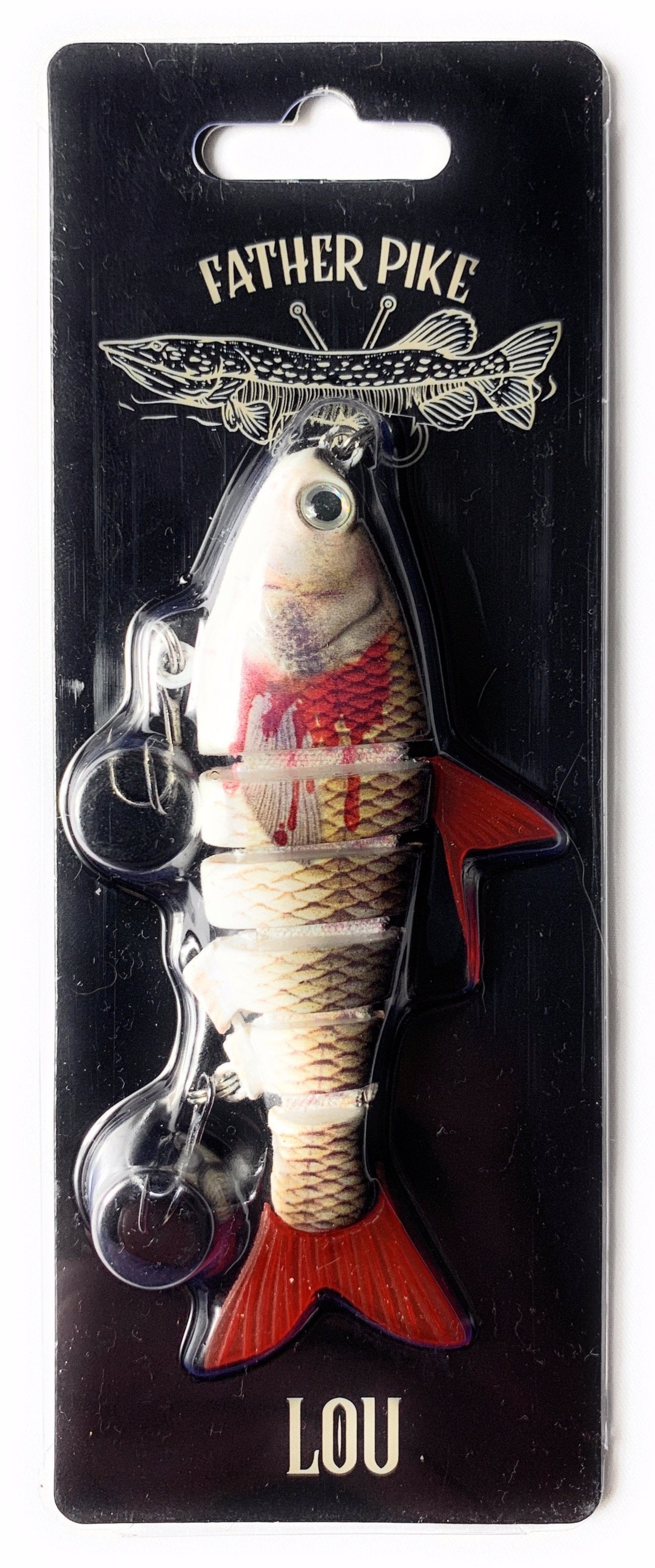 authentic fishing lures Swim Bait 4" Sun Fish 6 Segment Authentic LOU crank bait, fishing lure, tough tackle, father pike, pike fishing – Father Pike